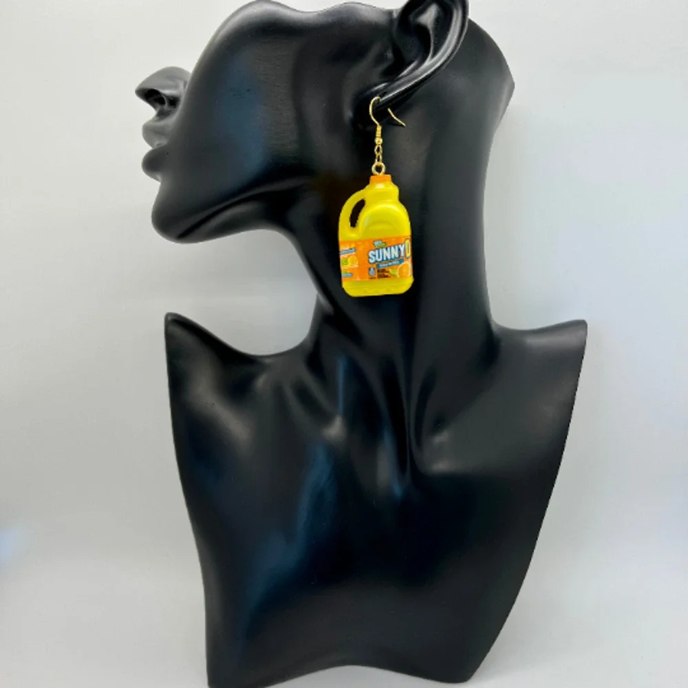 Sunny D Earrings - Y2K Nostalgia Earrings - Juice Bottle Mini Brands Earrings